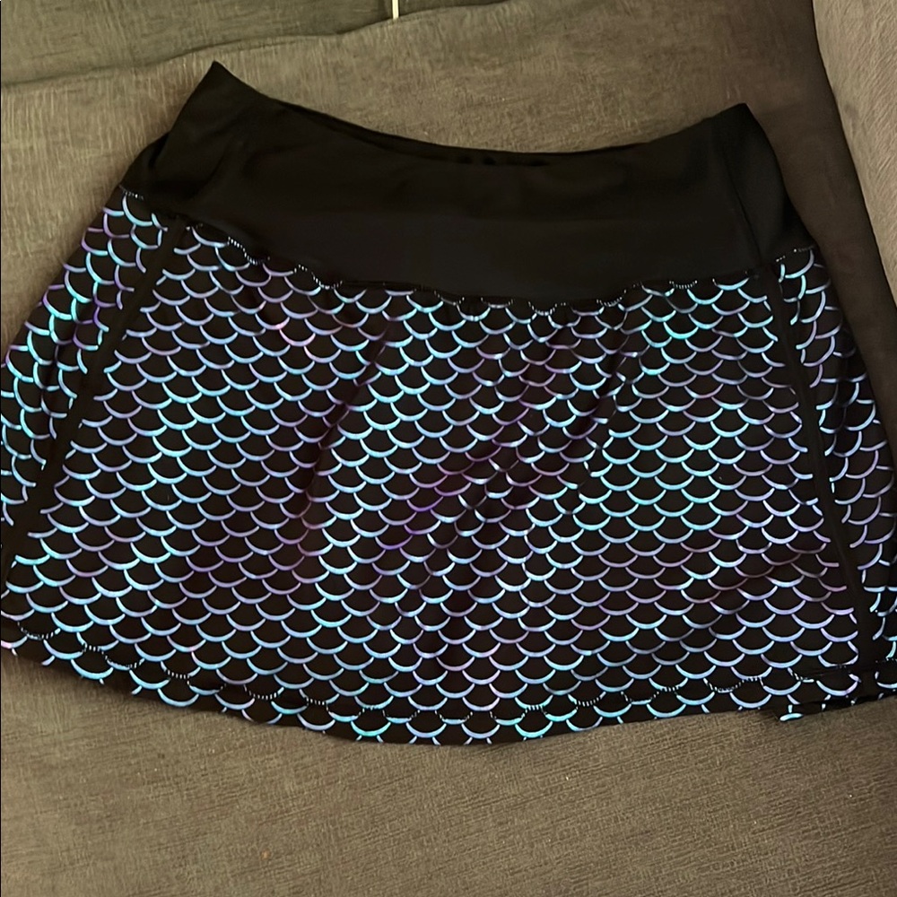 Mermaid Scale Skirt in Black and Blue